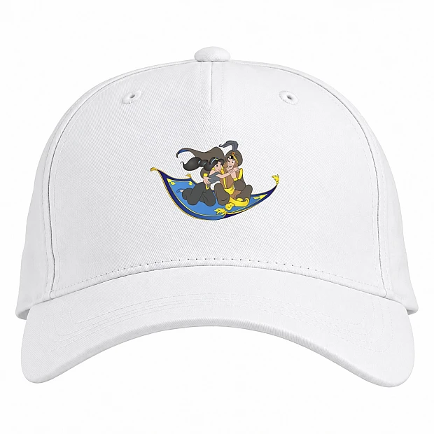Baseball cap with Print Aladdin With Jasmine - white