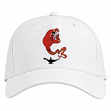 Baseball cap with Print Aladdin Devil Jinn - white