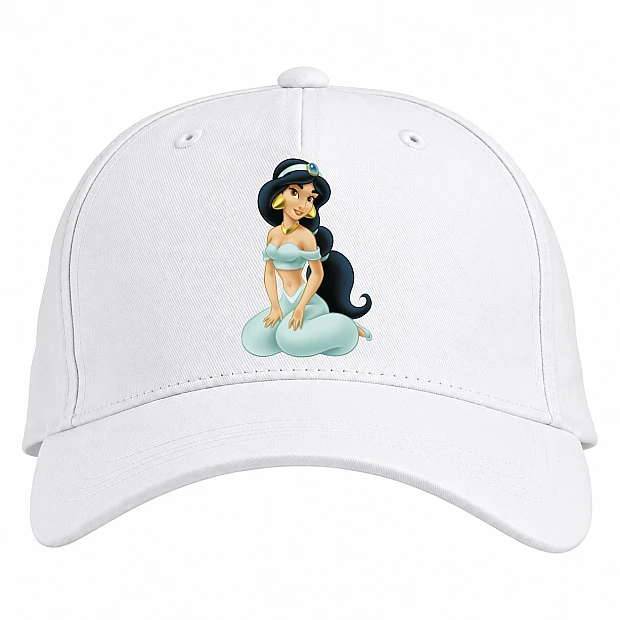 Baseball cap with Print Aladdin Jasmine Princess - white
