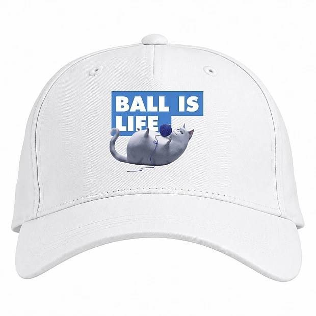 Baseball cap with Print The Secret Life Of Pets Ball Is Life - white