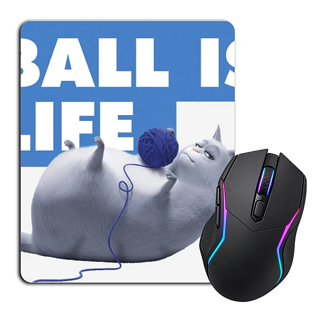 Mouse pad with print The Secret Life Of Pets Ball Is Life