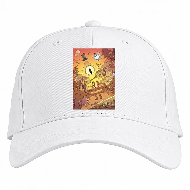 Baseball cap with Print Gravity Falls Universe - white