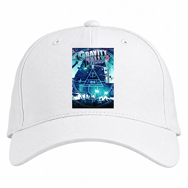 Baseball cap with Print Gravity Falls Blue Edition - white