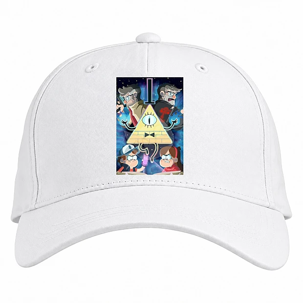 Baseball cap with Print Gravity Falls Main Heroes - white