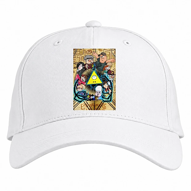 Baseball cap with Print Gravity Falls Main Characters - white