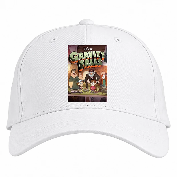 Baseball cap with Print Gravity Falls Main Theme - white