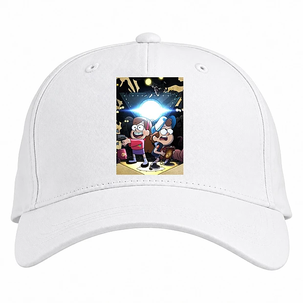 Baseball cap with Print Gravity Falls Dipper And Mable - white