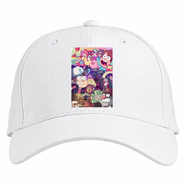 Baseball cap with Print Gravity Falls Pixel Version - white