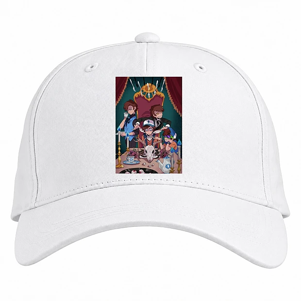 Baseball cap with Print Gravity Falls Dipper Art - white