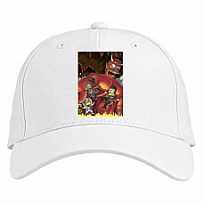 Baseball cap with Print The Simpsons Halloween Edition - white