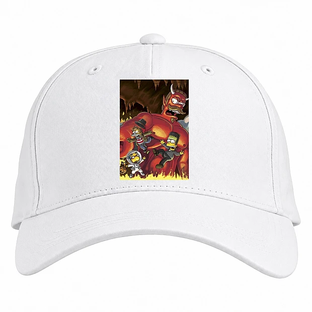Baseball cap with Print The Simpsons Halloween Edition - white