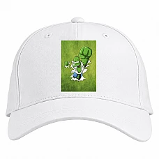 Baseball cap with Print The Simpsons Hulk Homer - white