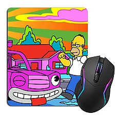 Mouse pad with print The Simpsons Neon Art