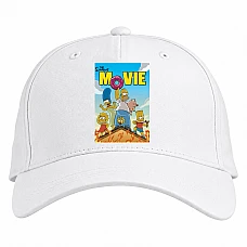 Baseball cap with Print The Simpsons Movie - white