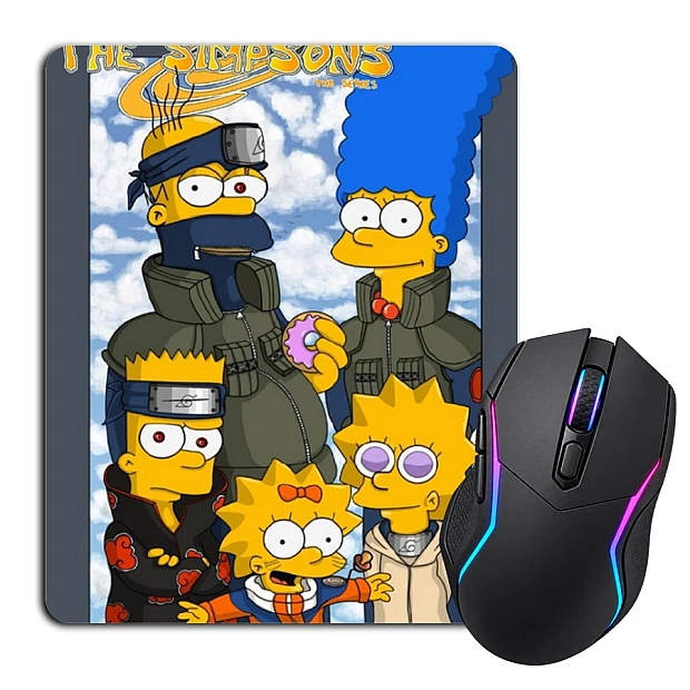 Mouse pad with print The Simpsons Naruto Edition