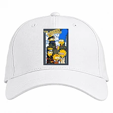 Baseball cap with Print The Simpsons Naruto Edition - white