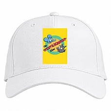 Baseball cap with Print The Simpsons Itchy And Scratchy - white