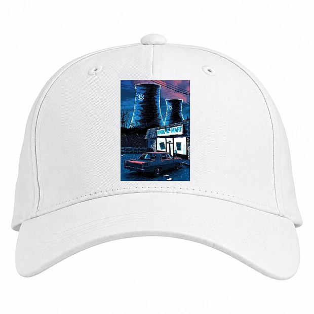 Baseball cap with Print The Simpsons Kwik E Mart - white