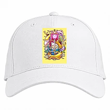 Baseball cap with Print Adventure Time Main Characters - white