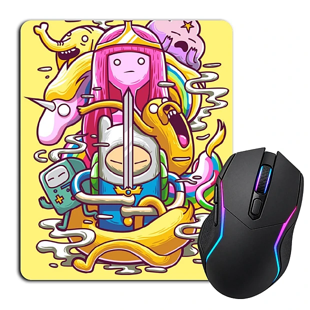 Mouse pad with print Adventure Time Main Characters