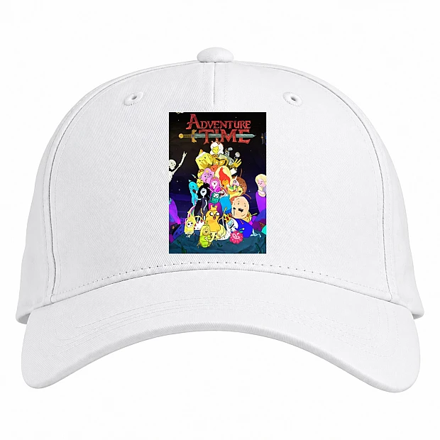 Baseball cap with Print Adventure Time Main Heroes - white