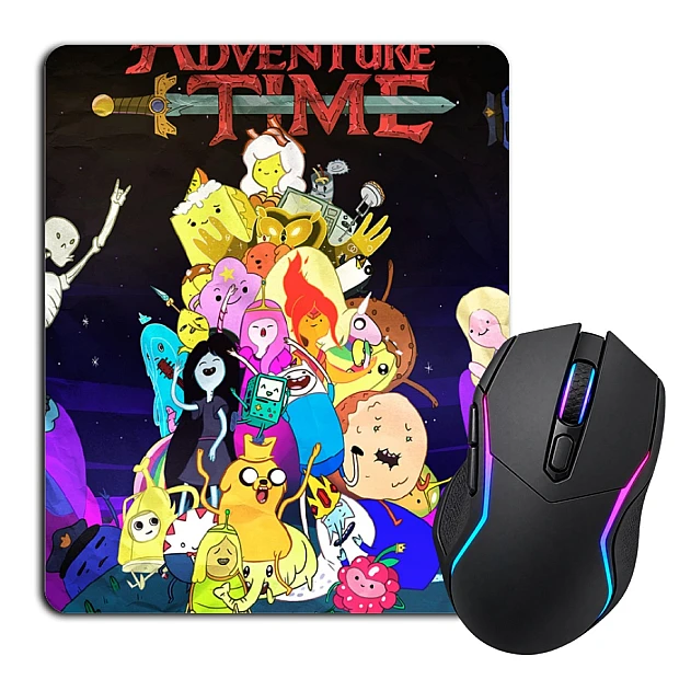 Mouse pad with print Adventure Time Main Heroes