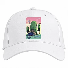 Baseball cap with Print Adventure Time Tree House - white