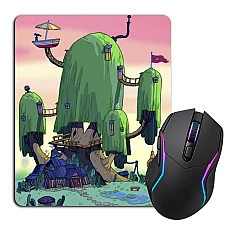 Mouse pad with print Adventure Time Tree House