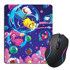 Mouse pad with print Adventure Time Bubbles