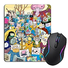 Mouse pad with print Adventure Time Heroes Stack
