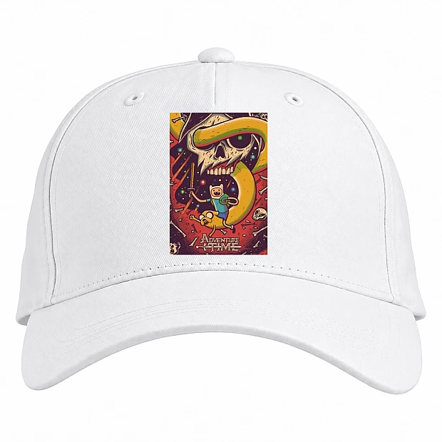 Baseball cap with Print Adventure Time Vintage Version - white