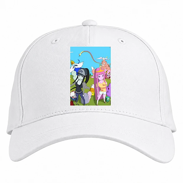 Baseball cap with Print Adventure Time Two Princess - white