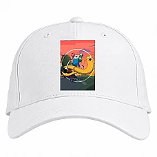Baseball cap with Print Adventure Time Friends - white