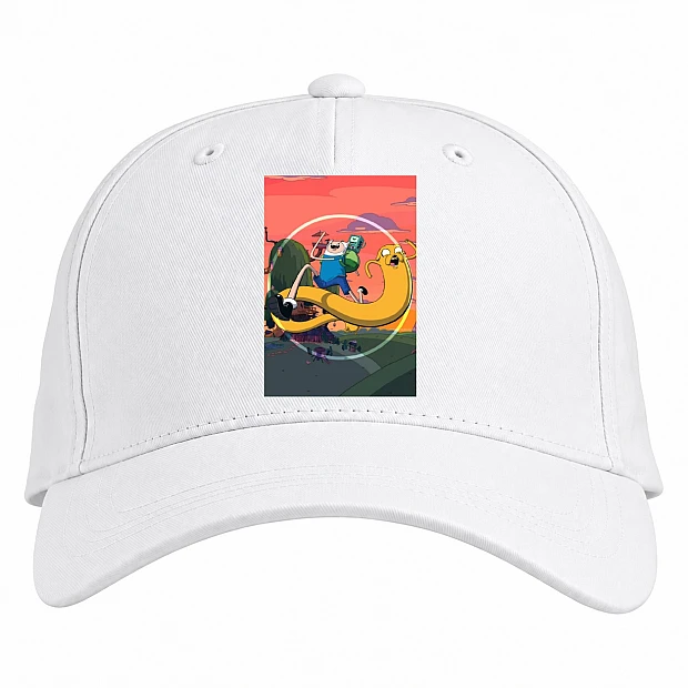 Baseball cap with Print Adventure Time Friends - white