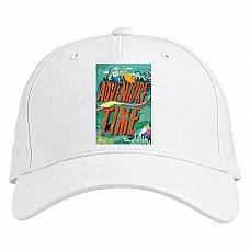 Baseball cap with Print Adventure Time Red Logo - white