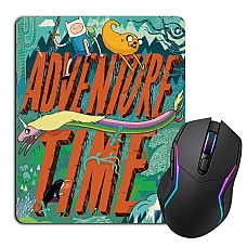Mouse pad with print Adventure Time Red Logo