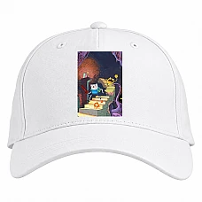 Baseball cap with Print Adventure Time Castle - white