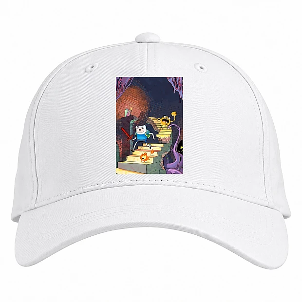 Baseball cap with Print Adventure Time Castle - white