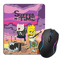 Mouse pad with print Adventure Time Suffer Time