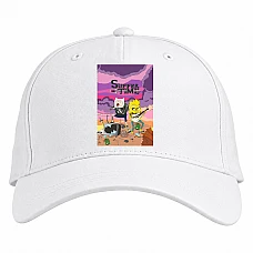 Baseball cap with Print Adventure Time Suffer Time - white