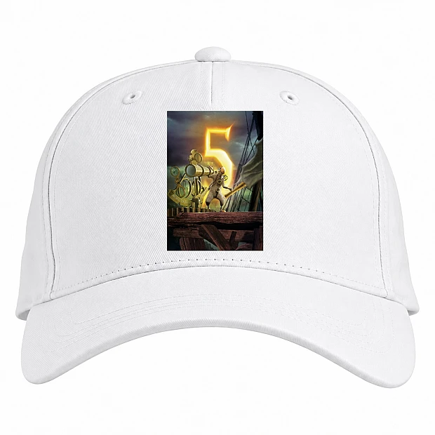 Baseball cap with Print 9 Nine Fifth - white