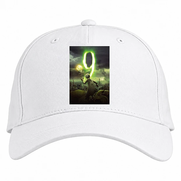 Baseball cap with Print 9 Nine Last - white
