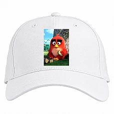 Baseball cap with Print Angry Birds Red Bird With Sandwiches - white