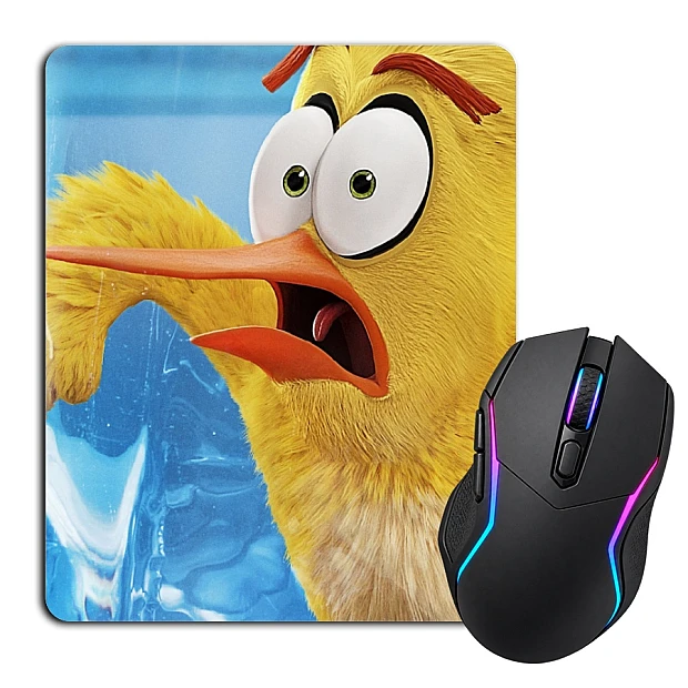 Mouse pad with print Angry Birds Yellow