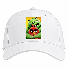 Baseball cap with Print Angry Birds Red And Pig - white