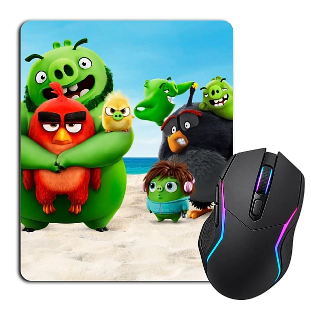 Mouse pad with print Angry Birds Heroes