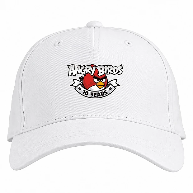 Baseball cap with Print Angry Birds 10 Years - white