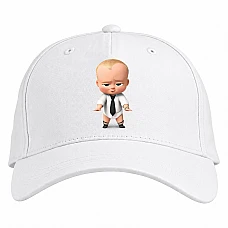 Baseball cap with Print Baby Boss Cute - white