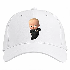 Baseball cap with Print Baby Boss Kid - white
