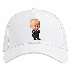 Baseball cap with Print Baby Boss Child - white